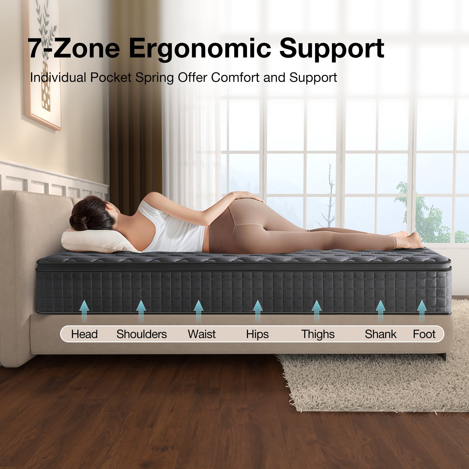 Breathable spring mattress