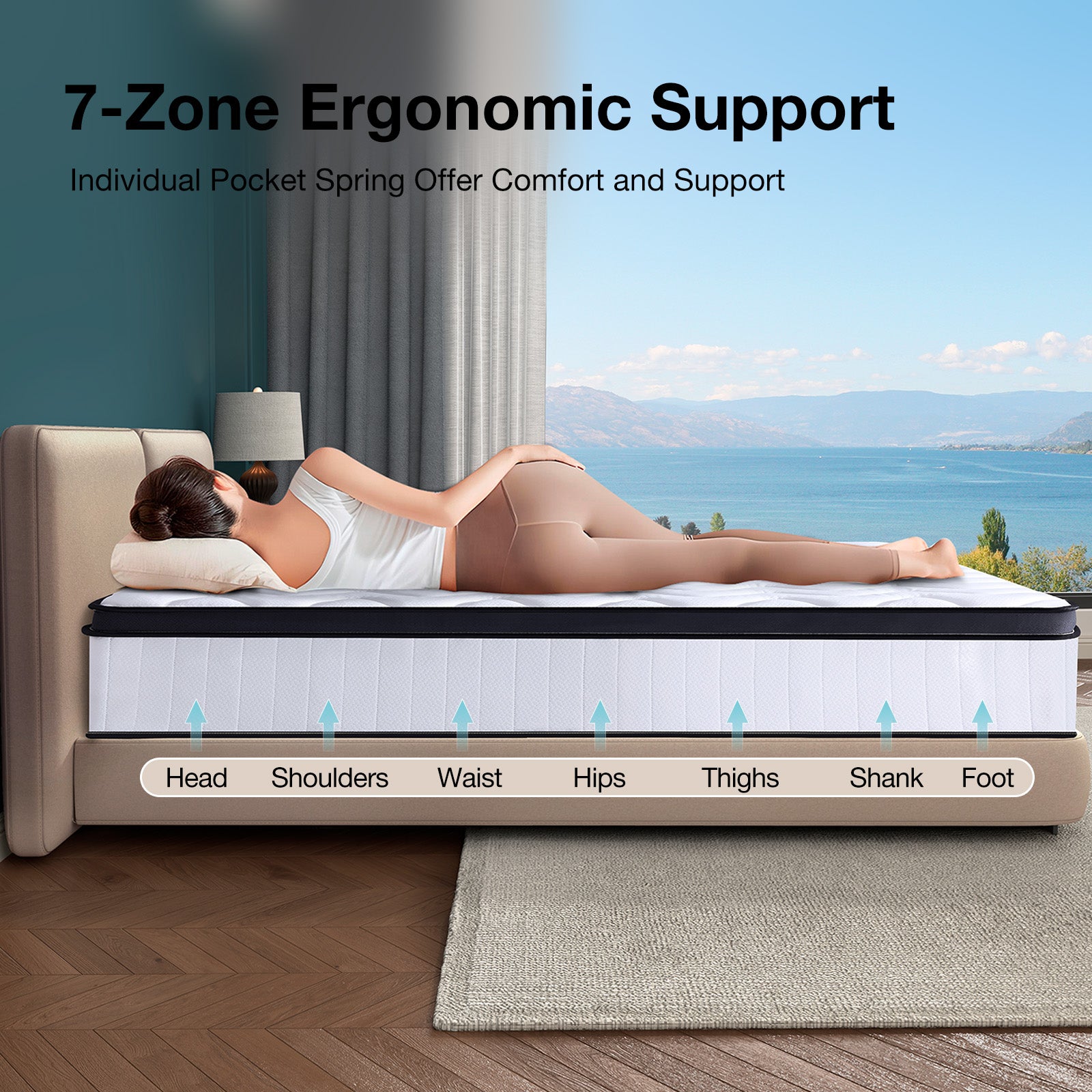 Breathable spring mattress